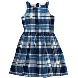 POLO RALPH LAUREN Girls Blue Plaid Dress Size 7